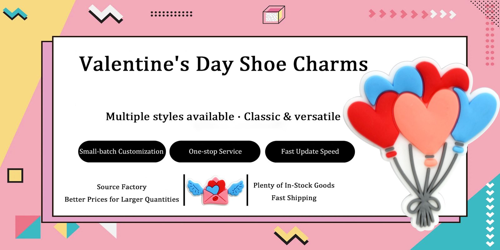 Valentine's Day Shoe Charms