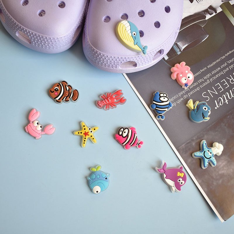 Informative Glow-in-the-Dark Sea Creatures Croc Charms