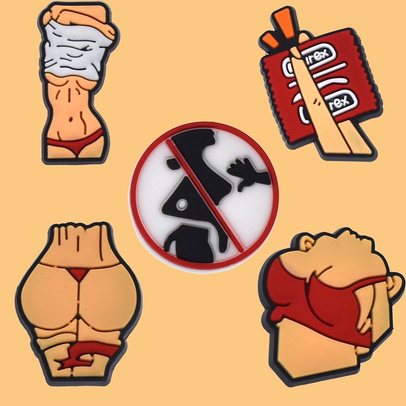 Sexy Humor PVC Shoe Charms