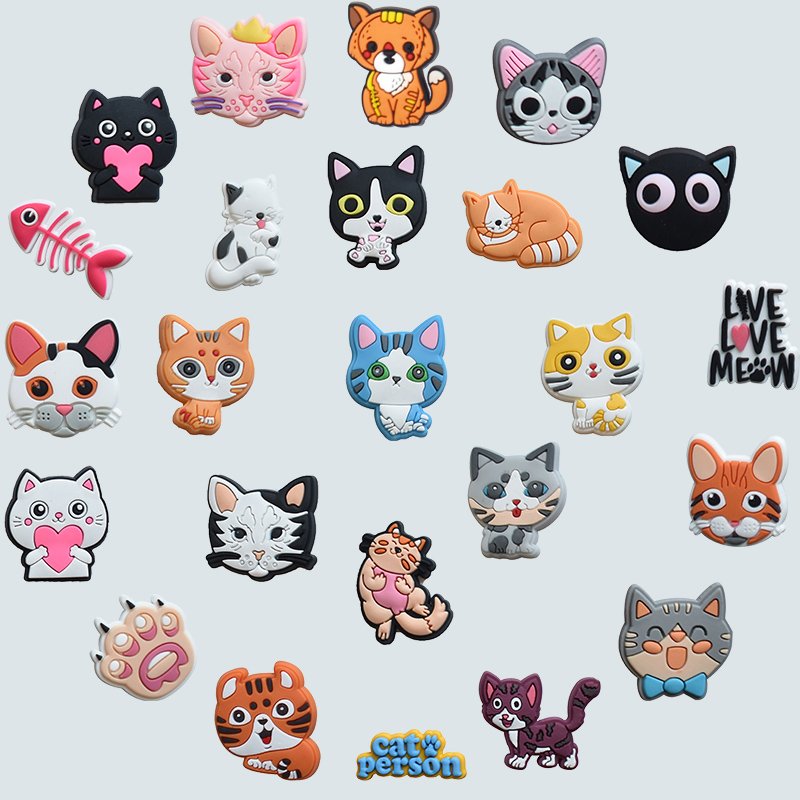 Rich Cat Themed Shoe Charms