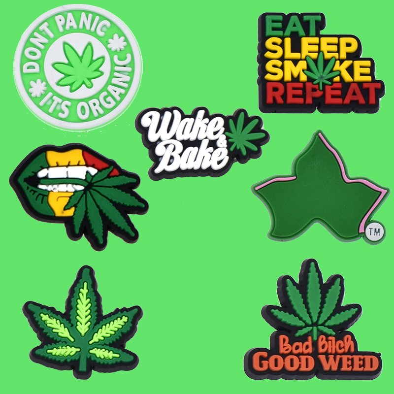 Best-selling rendy Cannabis Leaf Shoe Charms