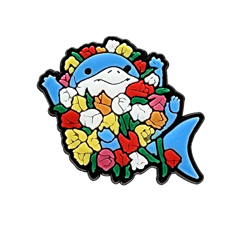 Assorted Playful Shark Shoe Charms