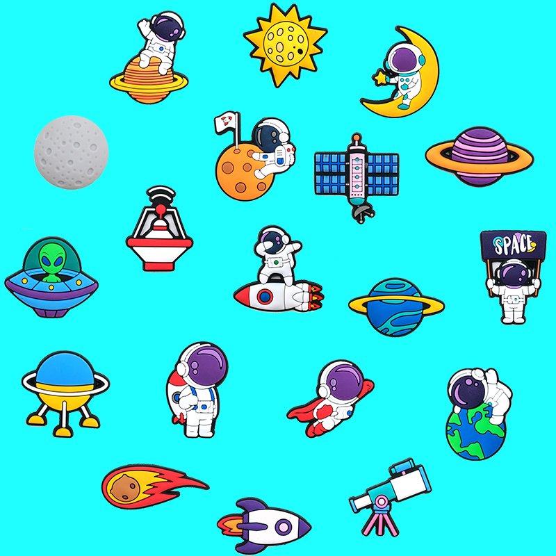 Interesting Space Cartoon Shoe Charms