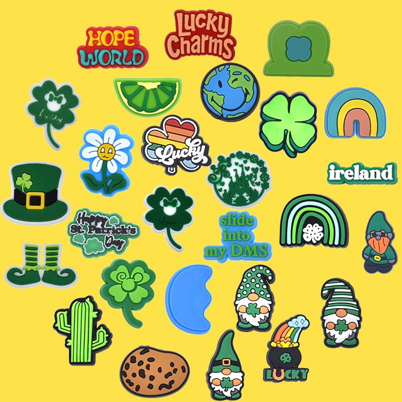 Clarity Patrick's Day PVC Shoe Charms