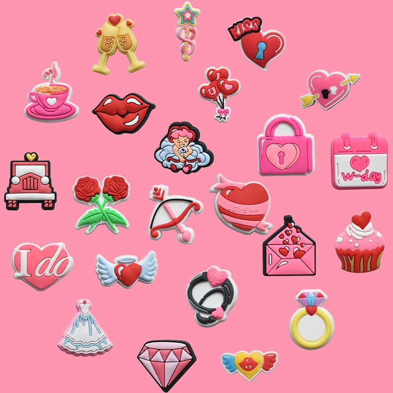 Creative Wedding Theme PVC Clog Charms