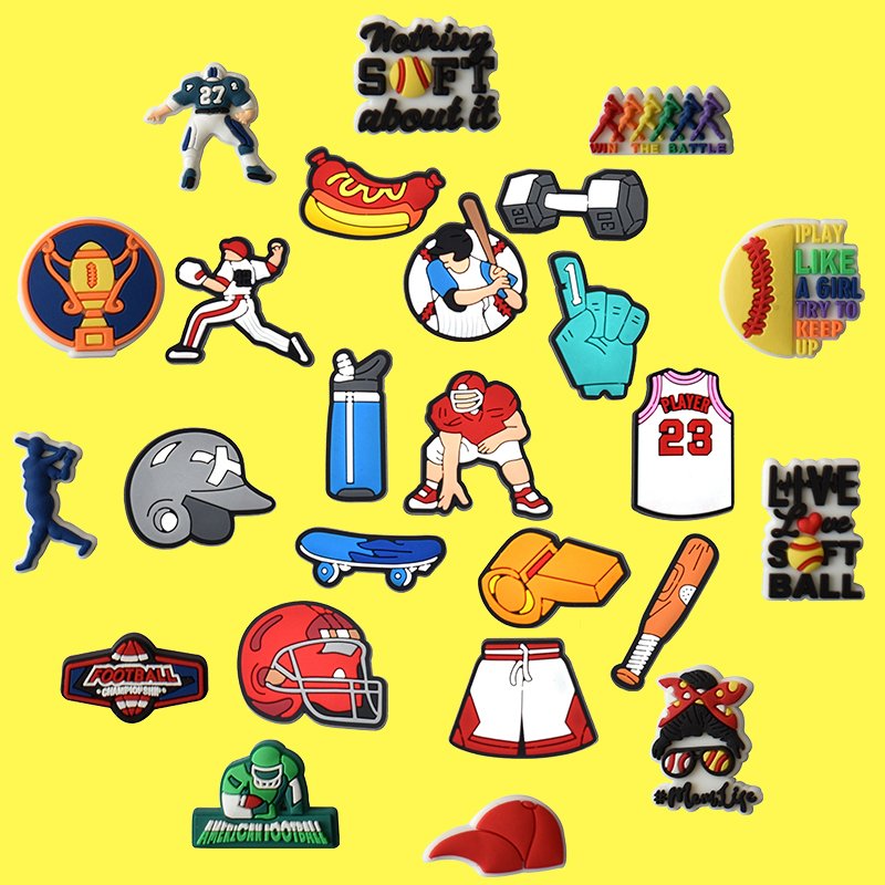 Dazzling Sports-Themed Shoe Charms
