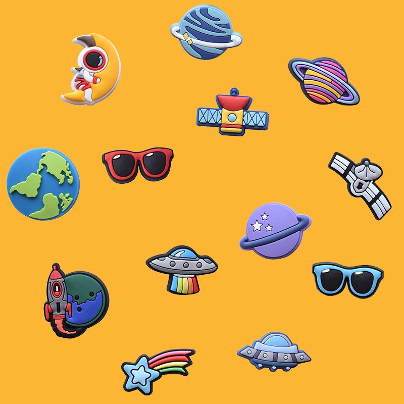 New Astronaut Theme PVC Shoe Charms