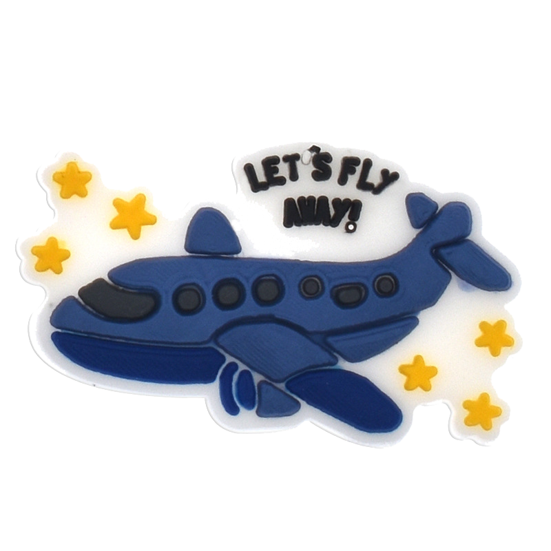 Adorable Plane Silicone Shoe Charms