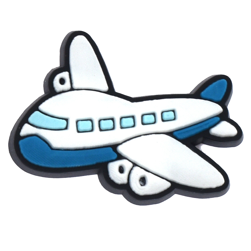 Adorable Plane Silicone Shoe Charms