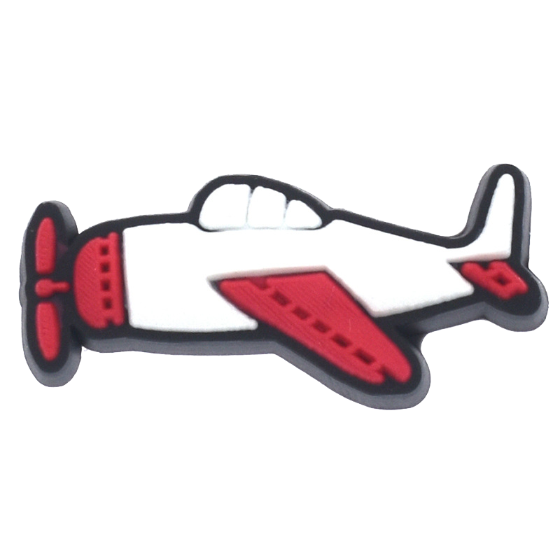 Adorable Plane Silicone Shoe Charms