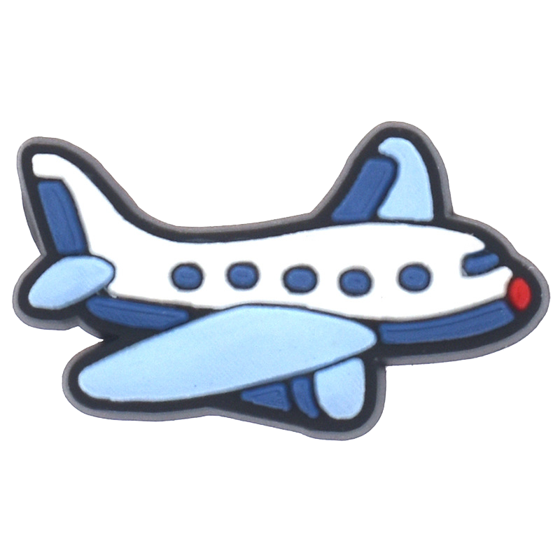 Adorable Plane Silicone Shoe Charms