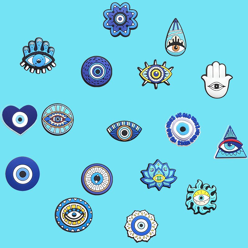 Charming Evil Eye PVC Shoe Charms