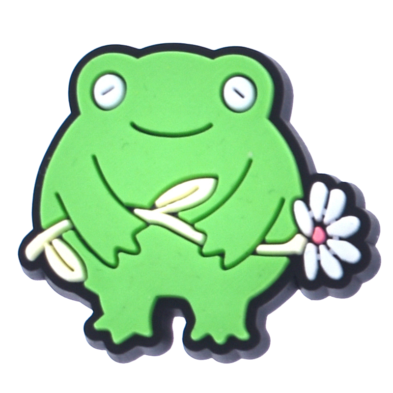 Gratified PVC Frog Shoe Charms