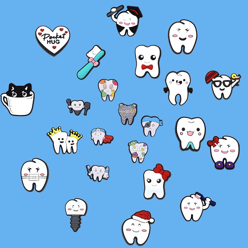 Gleeful Have Tooth PVC Shoe Charms