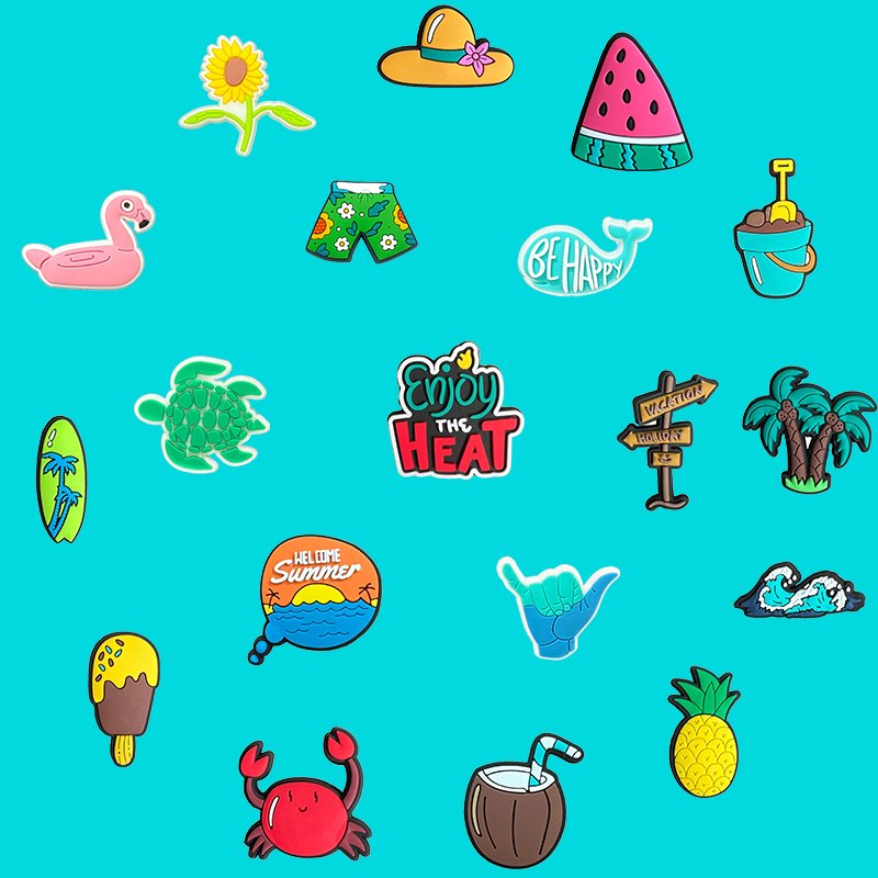 Creative Summer-Themed Shoe Charms