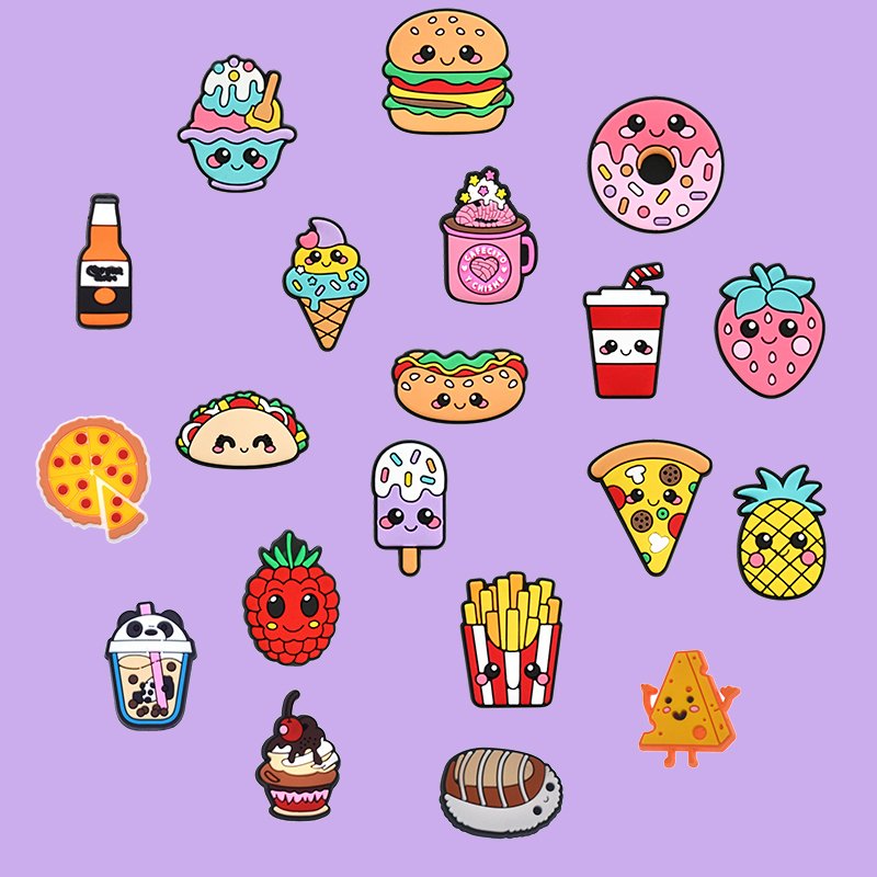 Creative Cartoon Food PVC Shoe Charms