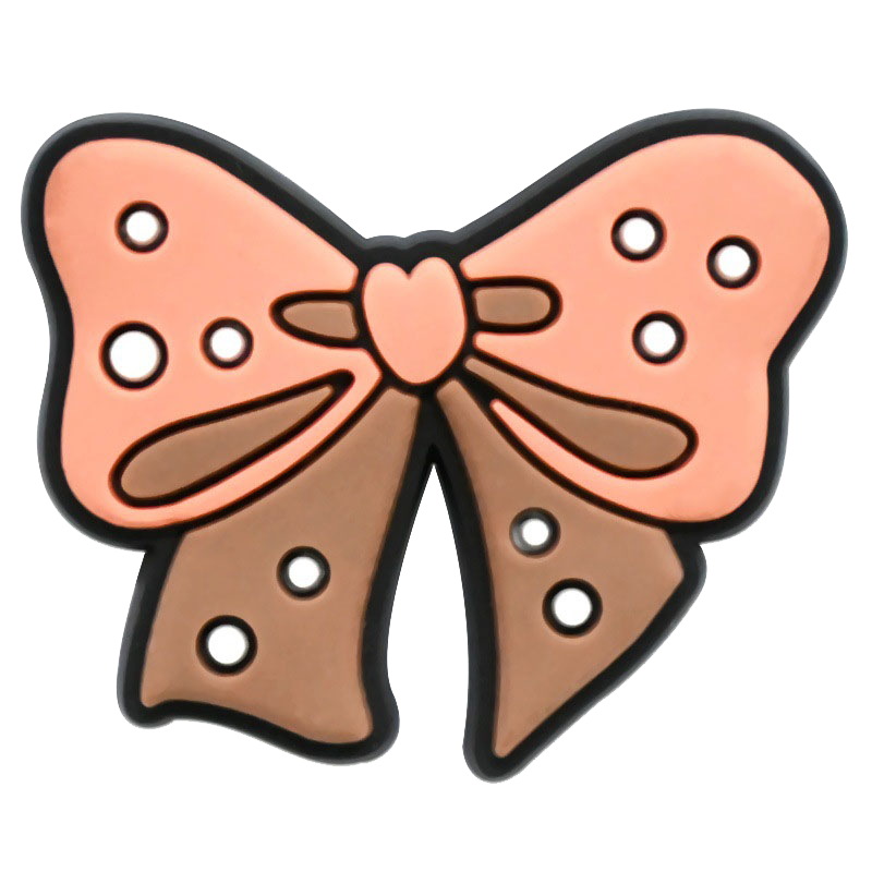 Dazzling Bow-Shaped Shoe Charms