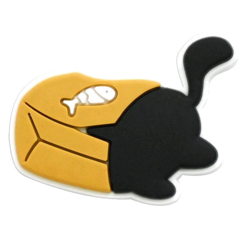 Adorable Black Cat Cartoon Shoe Charms