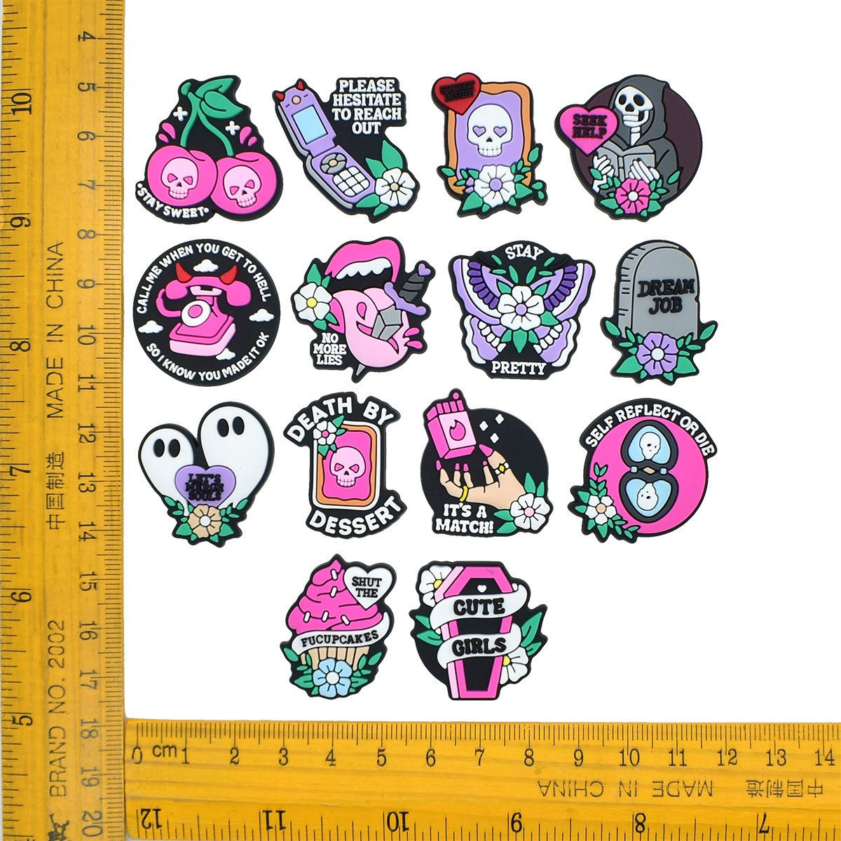 Gleeful Goth Y2K Shoe Charms - Image 3