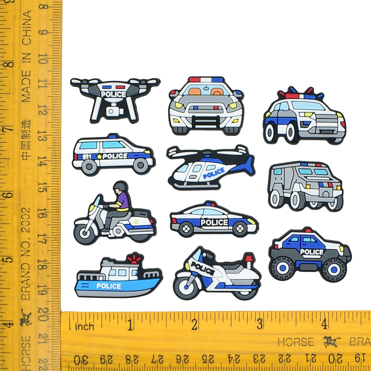 Police Emergency Vehicle Shoe Charms - Image 4