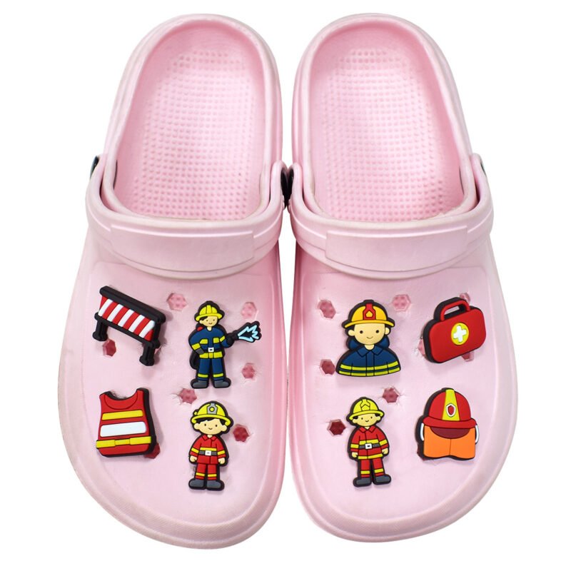 Vibrant Firefighter Clog Charms