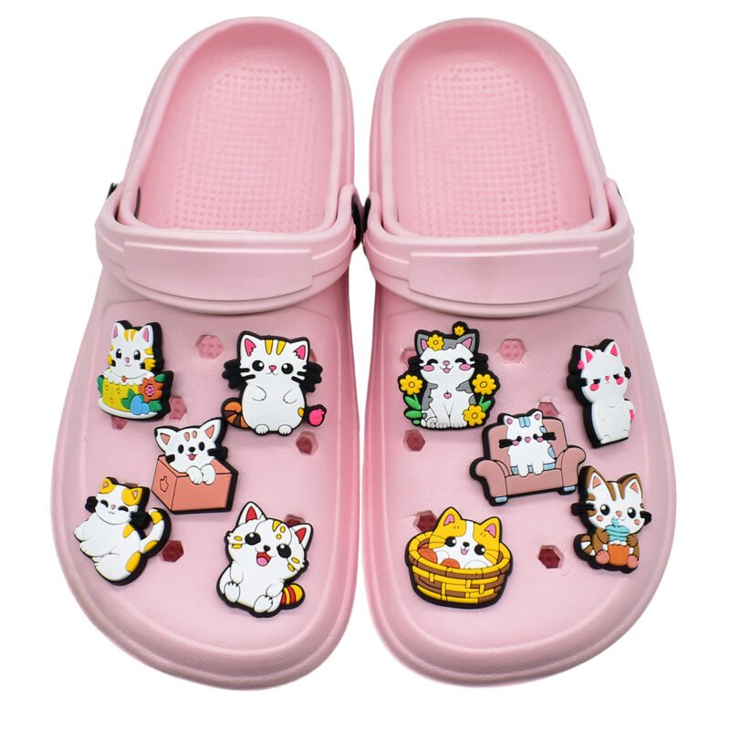 Exclusive Cartoon Cat Shoe Charms
