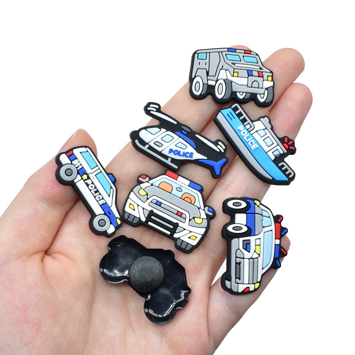 Police Emergency Vehicle Shoe Charms - Image 2
