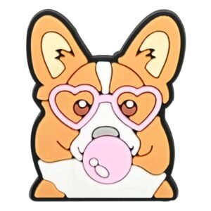 Creative Pink Bow Animal Shoe Charms