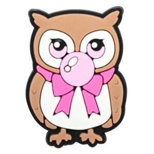 Creative Pink Bow Animal Shoe Charms