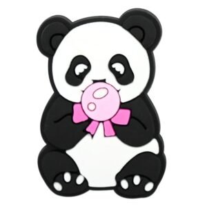 Creative Pink Bow Animal Shoe Charms