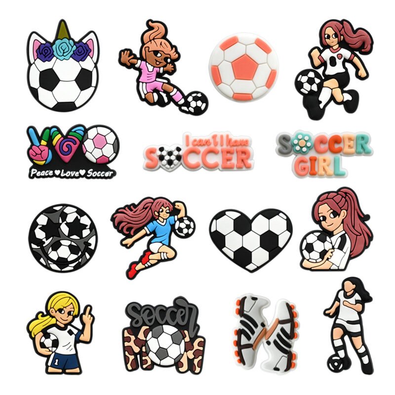 Endorsed Soccer Girl Shoe Charms