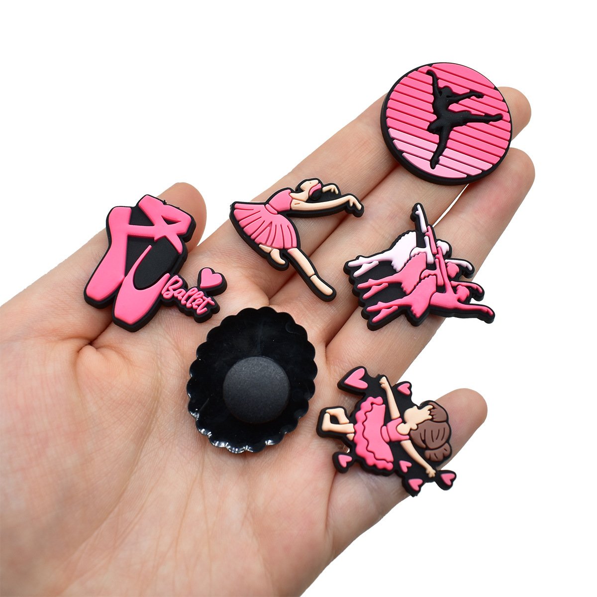 Creative Pink Ballet Clog Charms - Image 2