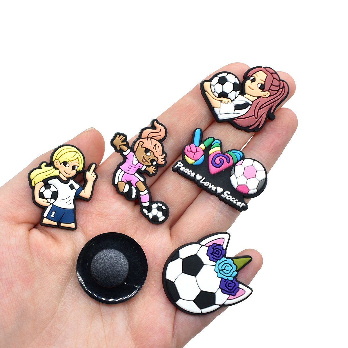 Endorsed Soccer Girl Shoe Charms - Image 2