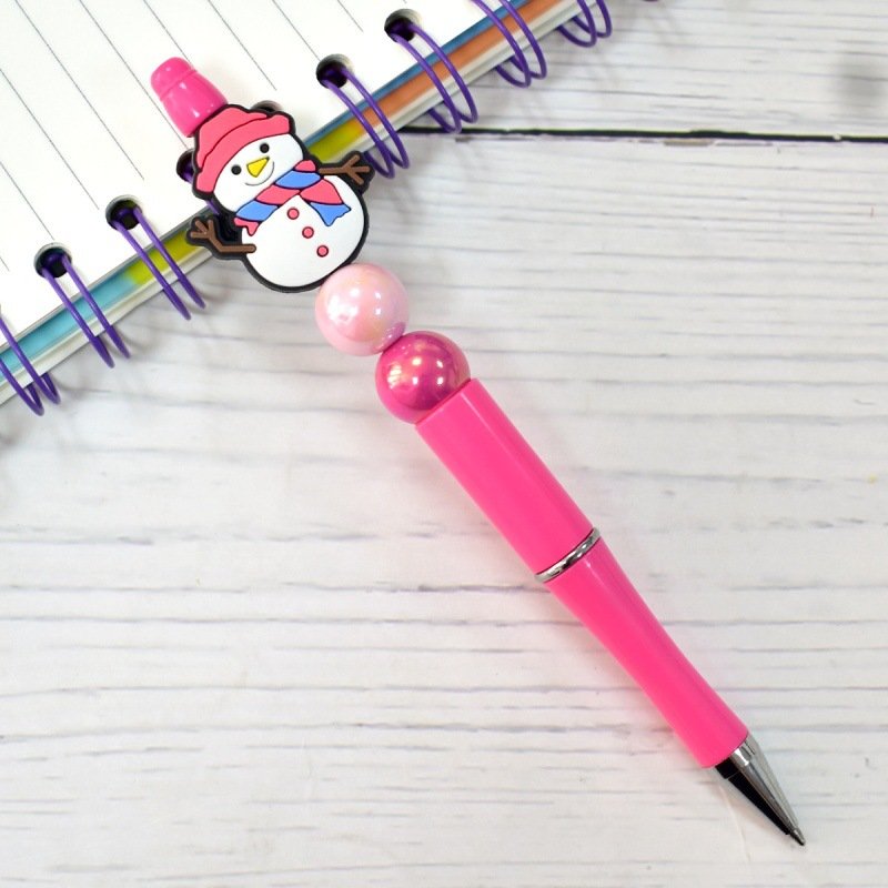 Christmas Snowman Beaded Pen
