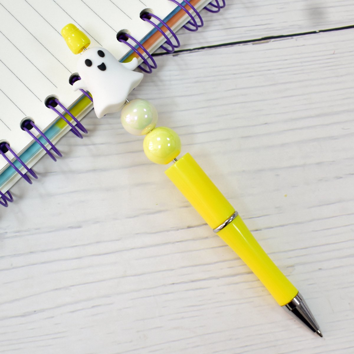 Ghost Beaded Retractable Ballpoint Pens