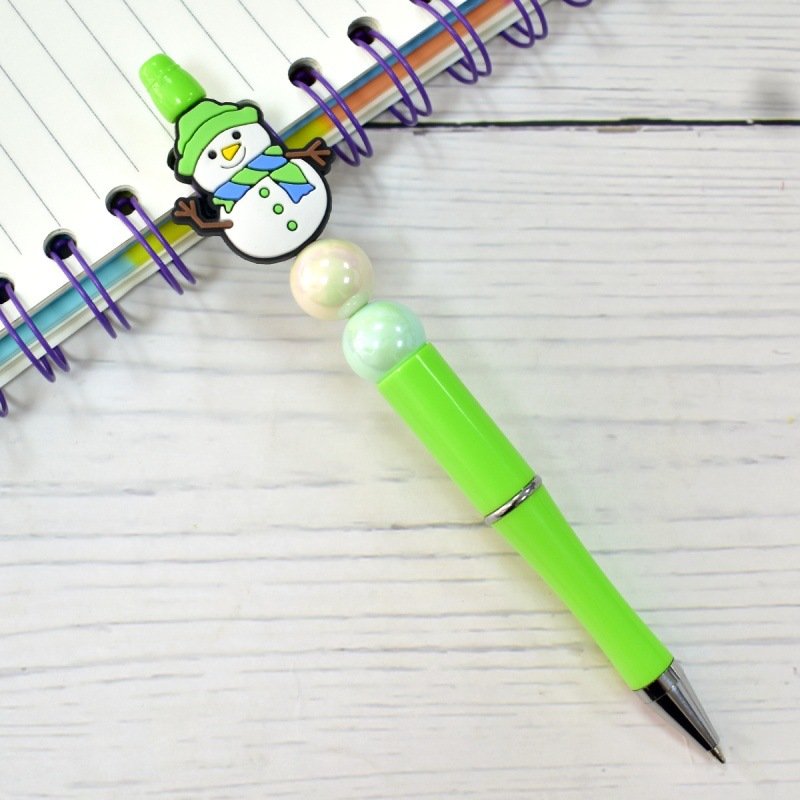Christmas Snowman Beaded Pen