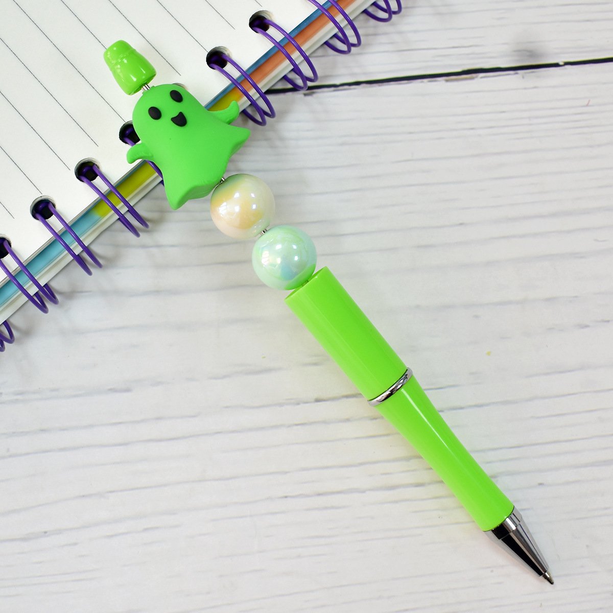 Ghost Beaded Retractable Ballpoint Pens