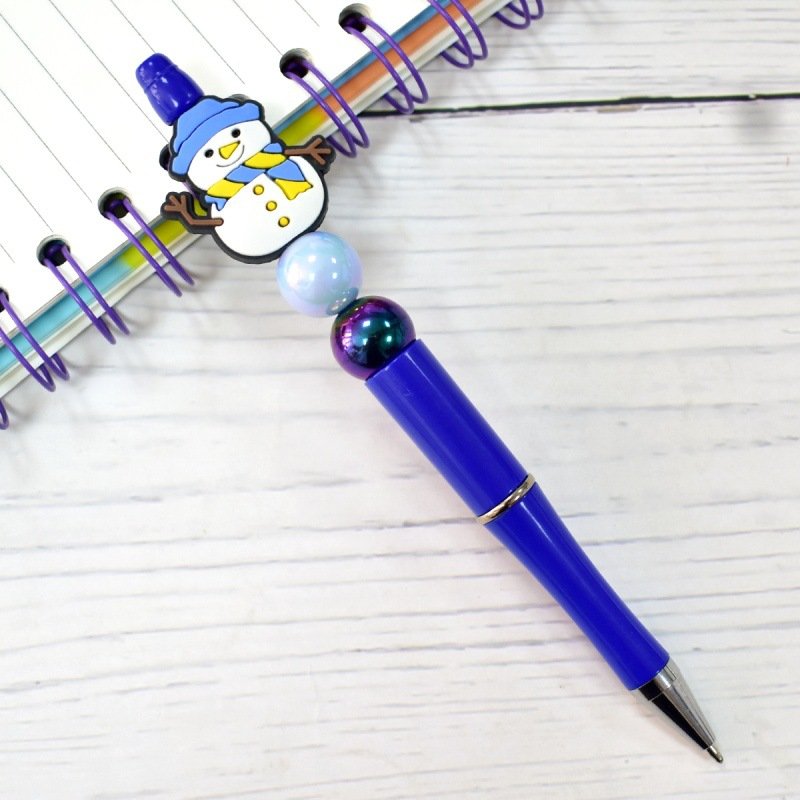 Christmas Snowman Beaded Pen