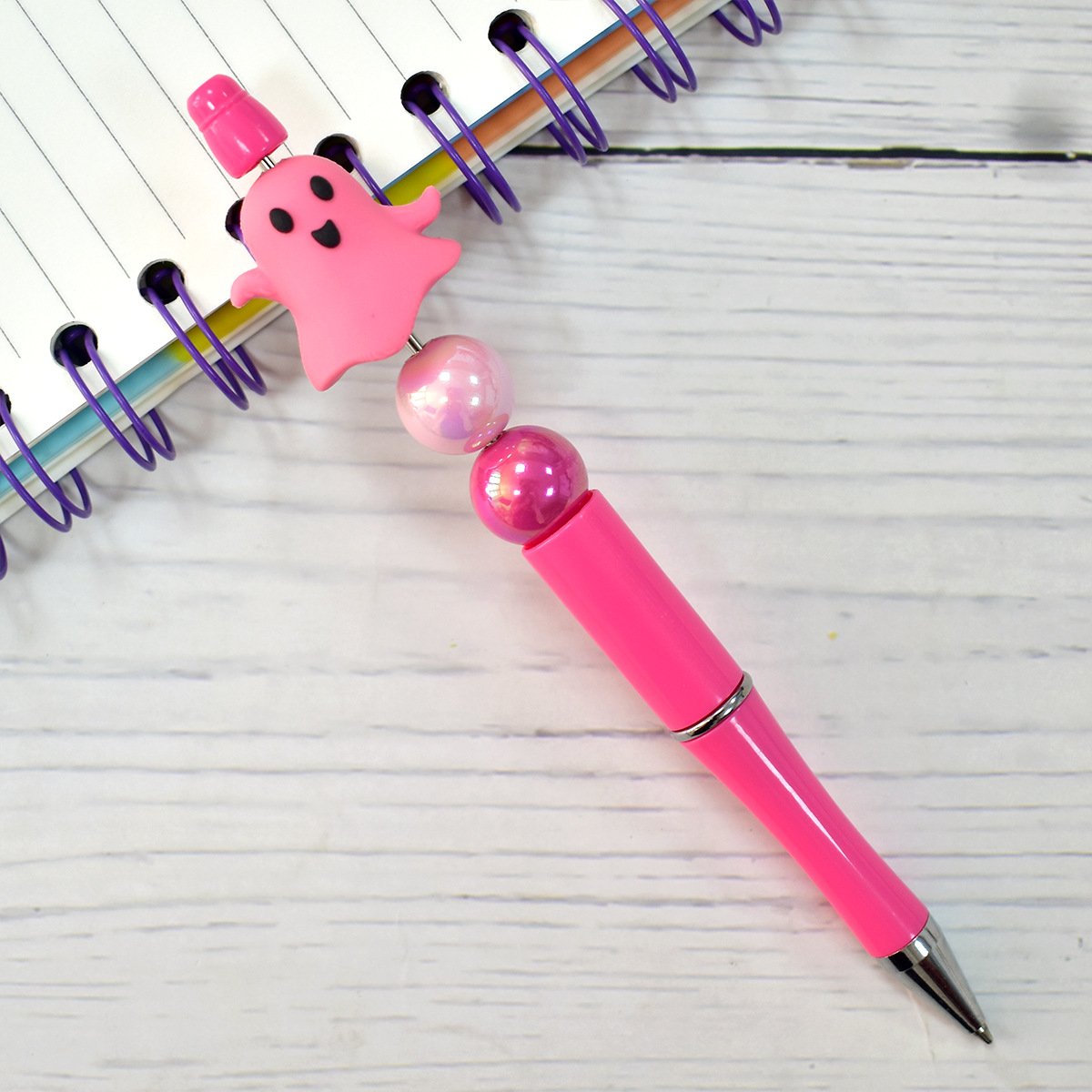 Ghost Beaded Retractable Ballpoint Pens