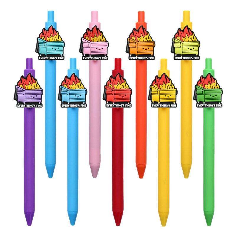 Creative Dumpster Flame Retractable Gel Pen