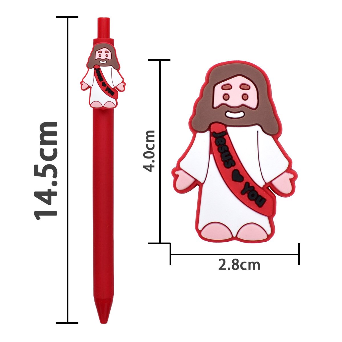 Courage Cartoon Jesus Retractable Gel Pen - Image 4