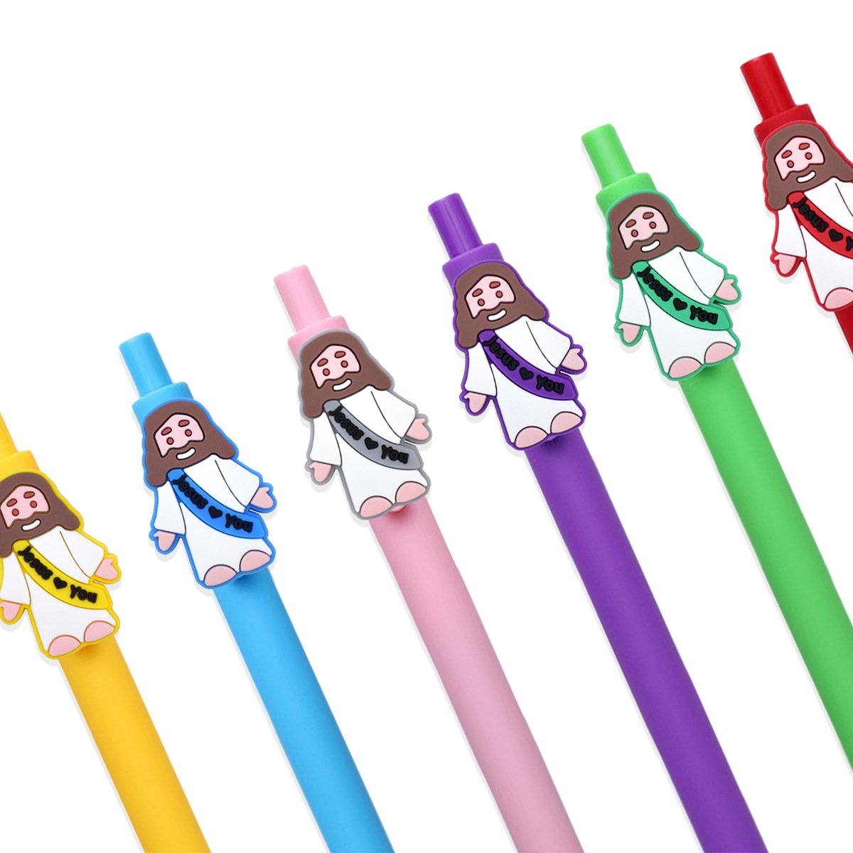 Courage Cartoon Jesus Retractable Gel Pen - Image 3