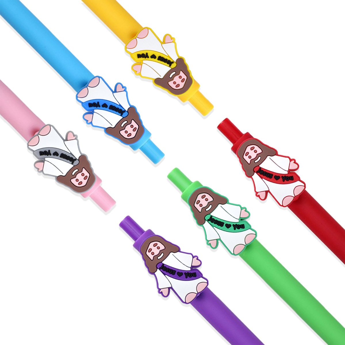 Courage Cartoon Jesus Retractable Gel Pen - Image 2