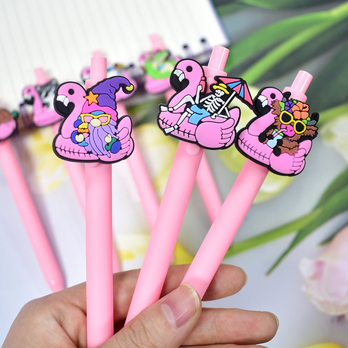 Delighted Flamingo Animal Retractable Ballpoint Pens - Image 4