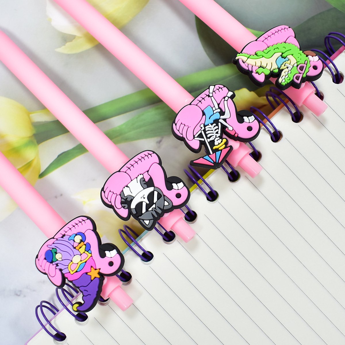 Delighted Flamingo Animal Retractable Ballpoint Pens - Image 3