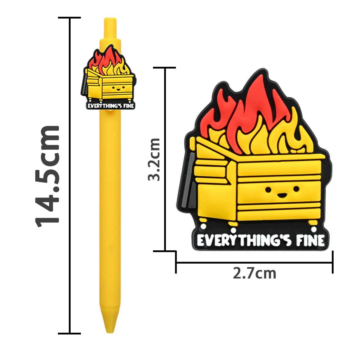 Creative Dumpster Flame Retractable Gel Pen - Image 3
