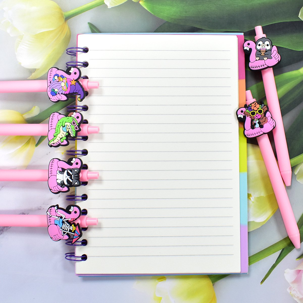 Delighted Flamingo Animal Retractable Ballpoint Pens - Image 2