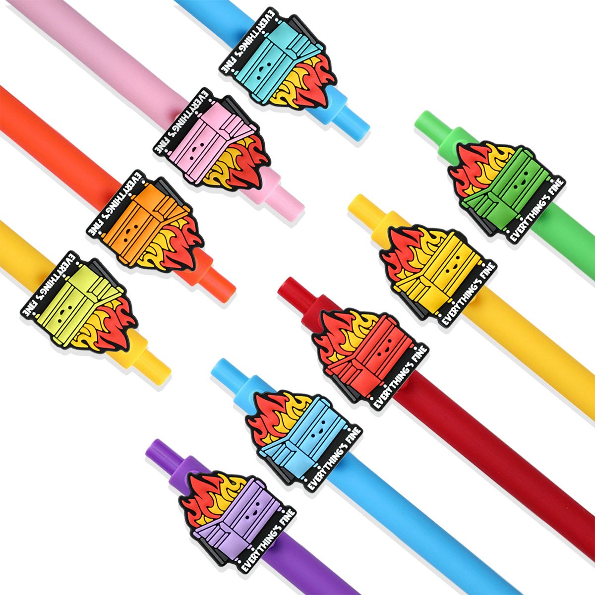 Creative Dumpster Flame Retractable Gel Pen - Image 2